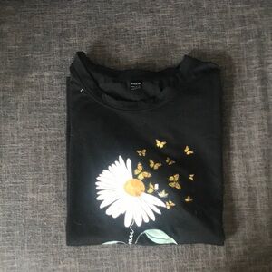 Black printed t-shirt